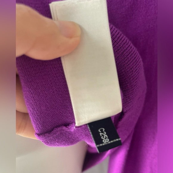 Kate Spade New York 'Leni'Crystal Embellished Jewel Cardigan 3/4 Sleeve Purple S - Picture 11 of 12